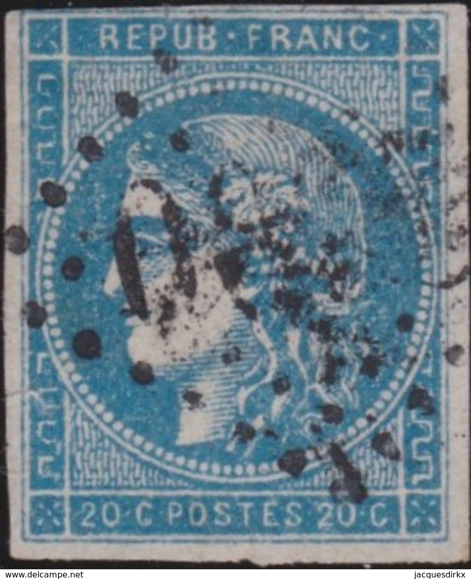 France   .    Yvert  .      46B   (2 Scans)      .     O     .    Oblitéré   .   /   .     Cancelled - 1870 Emission De Bordeaux