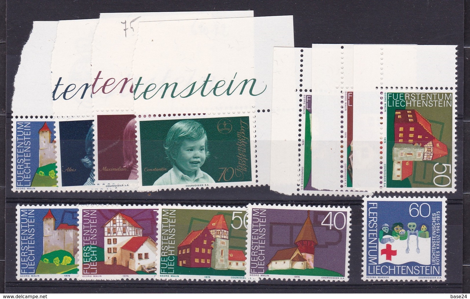 1975 Liechtenstein 4 SERIE (563-65 + 568 + 573-76 X 2) MNH** - Nuovi