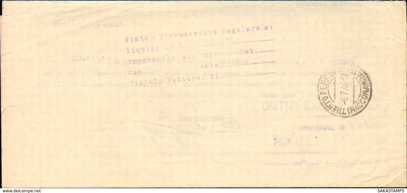 1946-piego Ospedaliero Raccomandato Affrancato Coppia L.5 Imperiale Senza Fasci Annullo Di Borgo Valsugana Trento Del 5 - Storia Postale