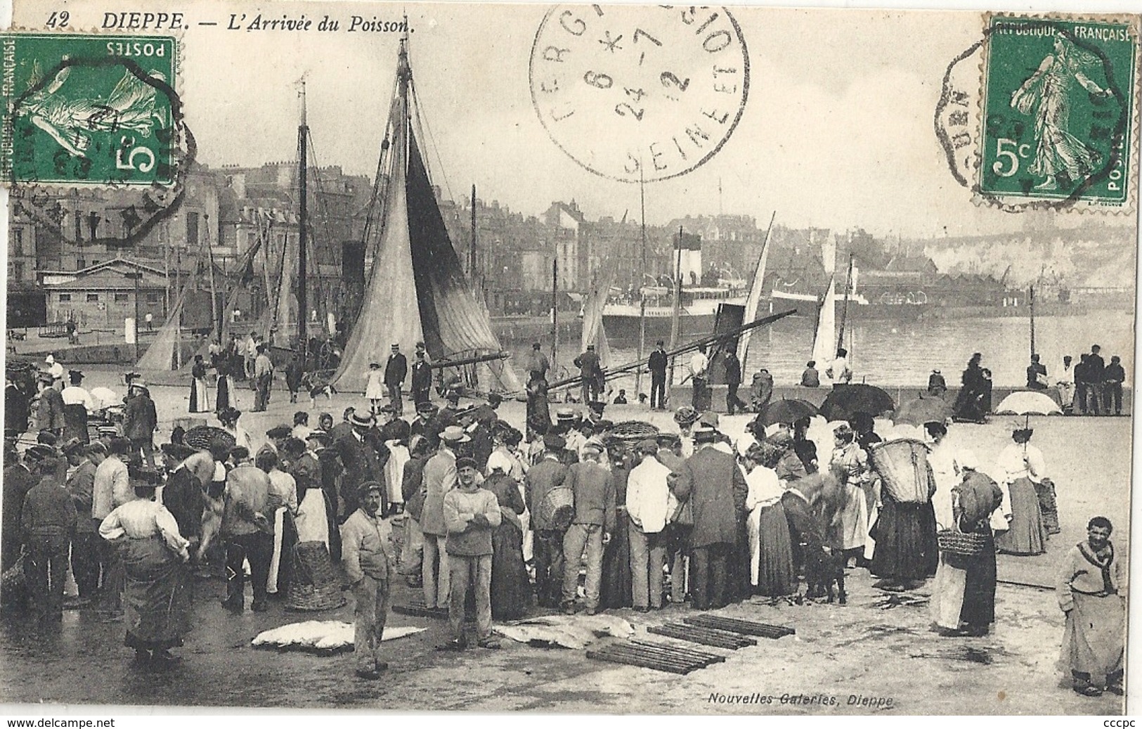 CPA Dieppe L'Arrivée Du Poisson - Dieppe