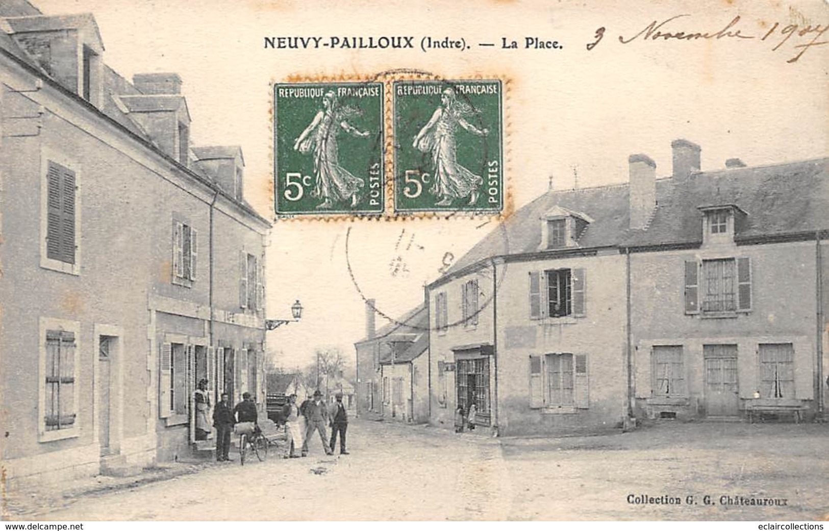 Neuvy Pailloux        36      La Place. Café          (voir Scan) - Other & Unclassified