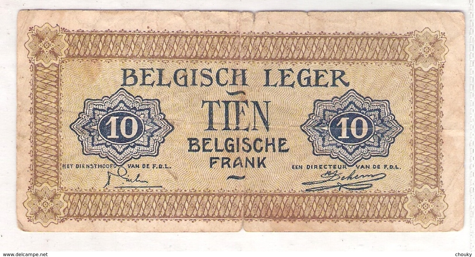 Billet De 10 Francs Armée Belge (1946) - Autres & Non Classés