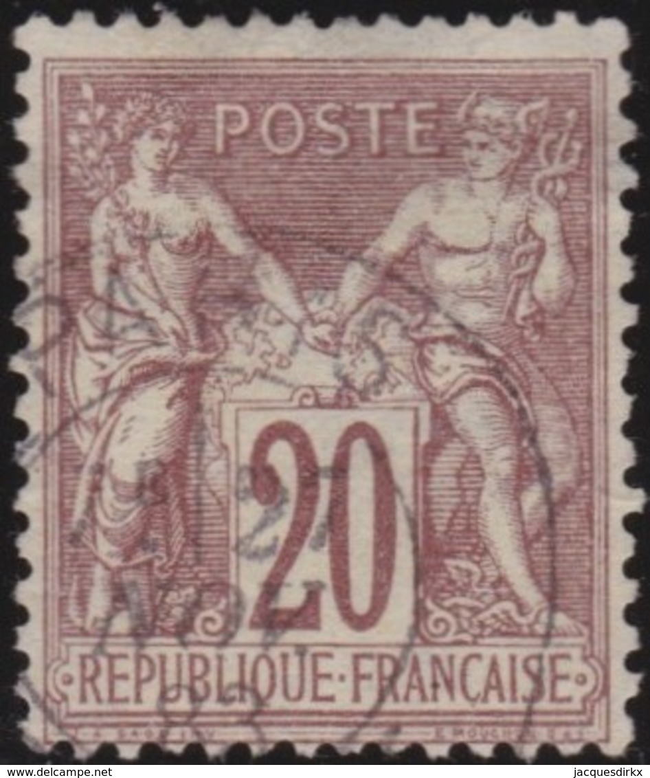 France   .    Yvert  .      67      .     O       .    Oblitéré   .   /   .     Cancelled - 1876-1878 Sage (Tipo I)