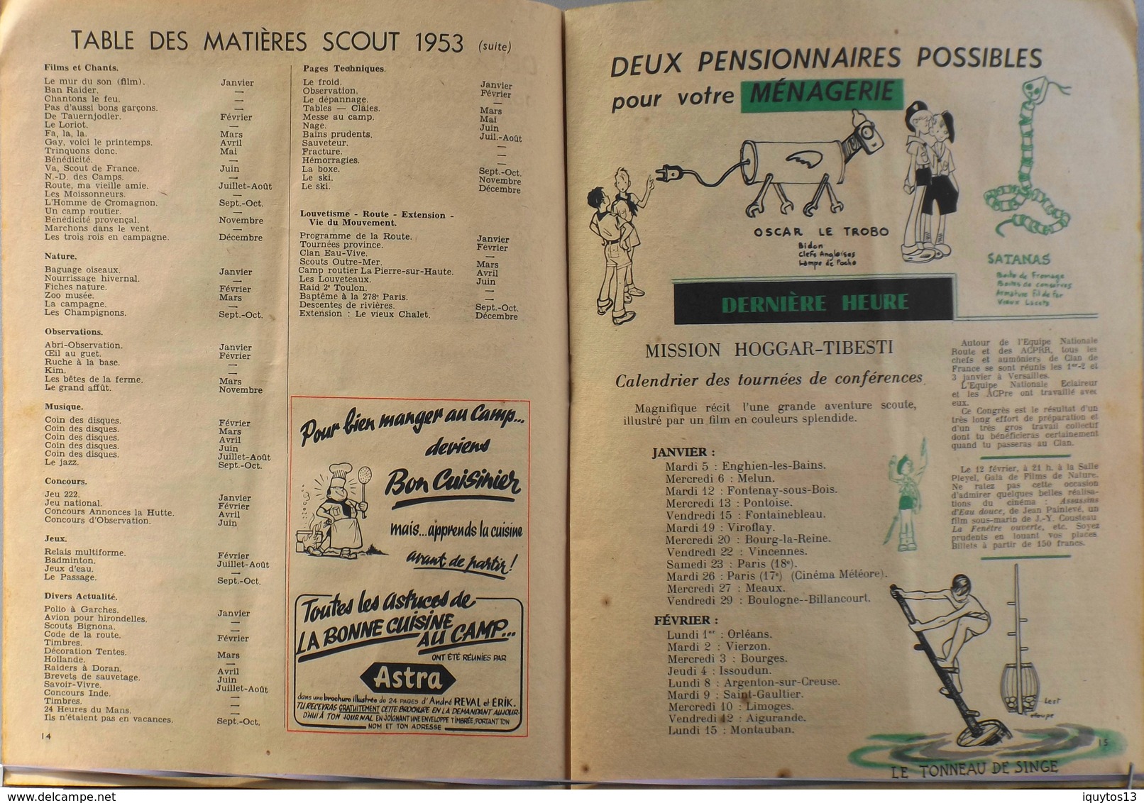 REVUE MENSUELLE SCOUT De JANVIER 1954 - Fêtes De L'Amitié - Bon Etat - Padvinderij