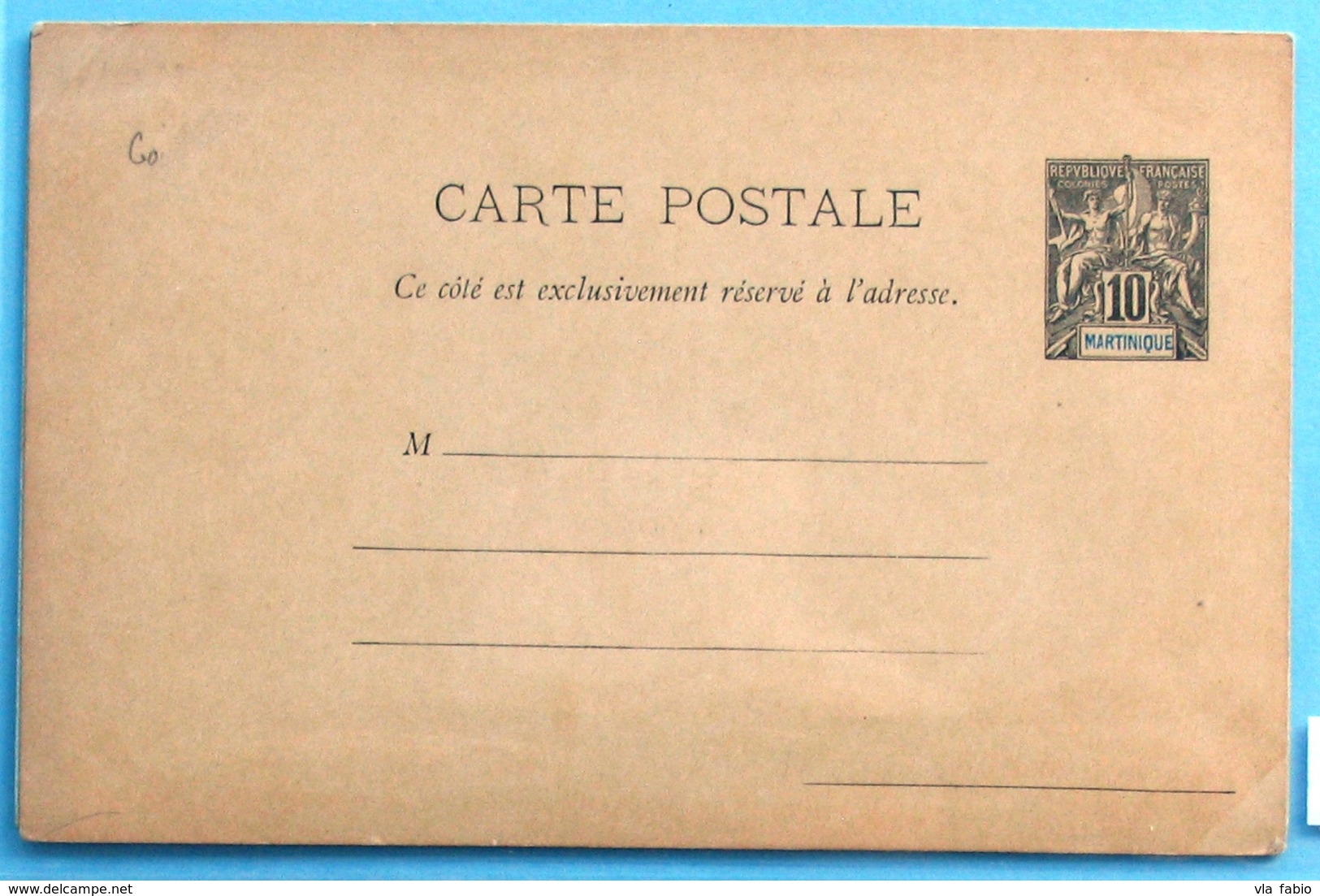 France (former Colonies & Protectorates)  Martinique (1886-1947) STATIONERY Post Card 10 Mint - Lettres & Documents