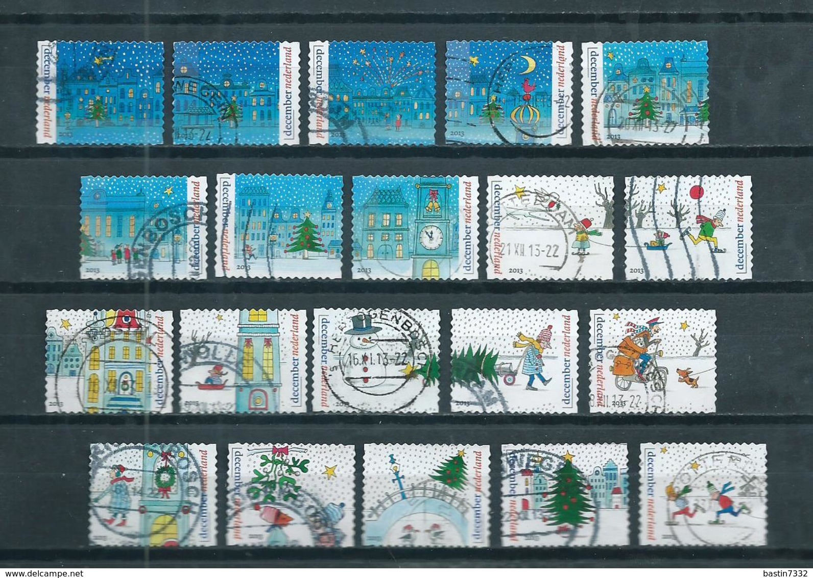 2013 Netherlands Complete Set Christmas,kerst,noël,weihnachten Used/gebruikt/oblitere - Usati