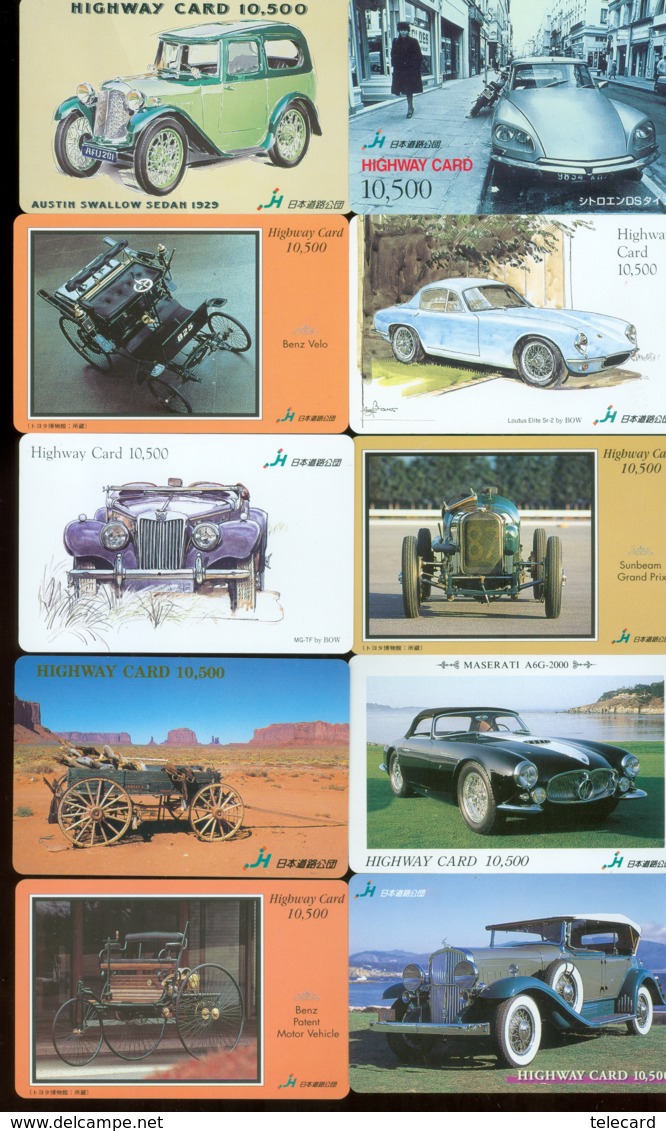 10 Télécartes Différentes VOITURE  (LOT 2)  10 DIFFERENT PHONECARDS CAR  * 10 VERSCHIEDENE TELEFONKARTEN AUTO - Cars