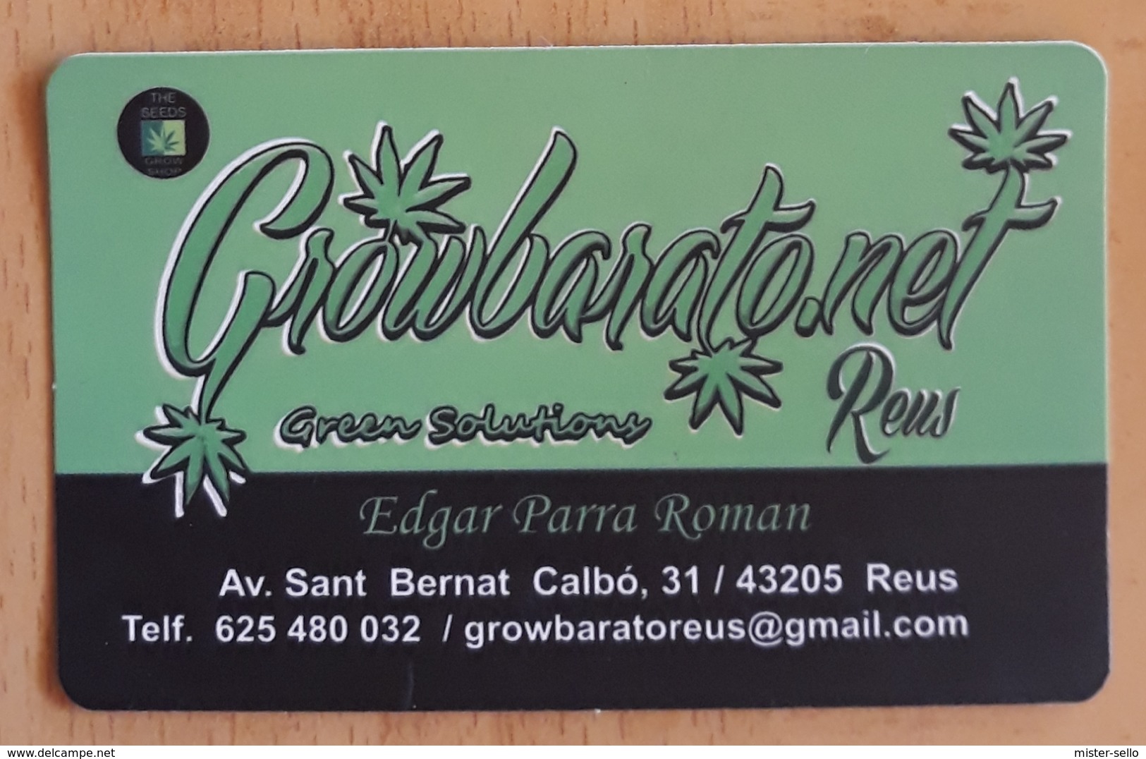 TARJETA DE VISITA GROWBARATO CULTIVO. - Tarjetas De Visita