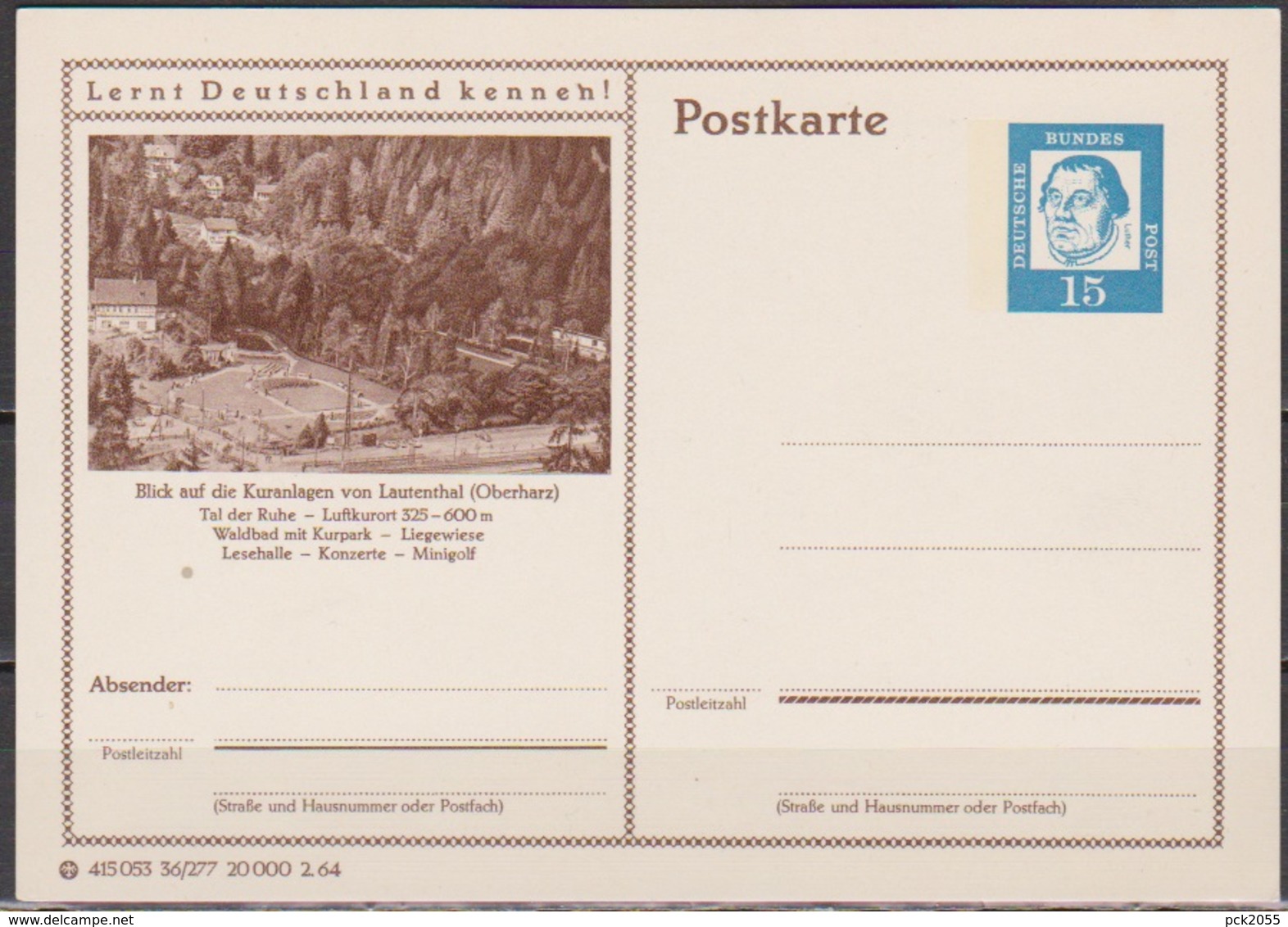 BRD Ganzsache 1964 MiNr.P81 36/277 Lautenthal/Oberharz Ungelaufen( PK 129) Günstige Versandkosten - Geïllustreerde Postkaarten - Ongebruikt