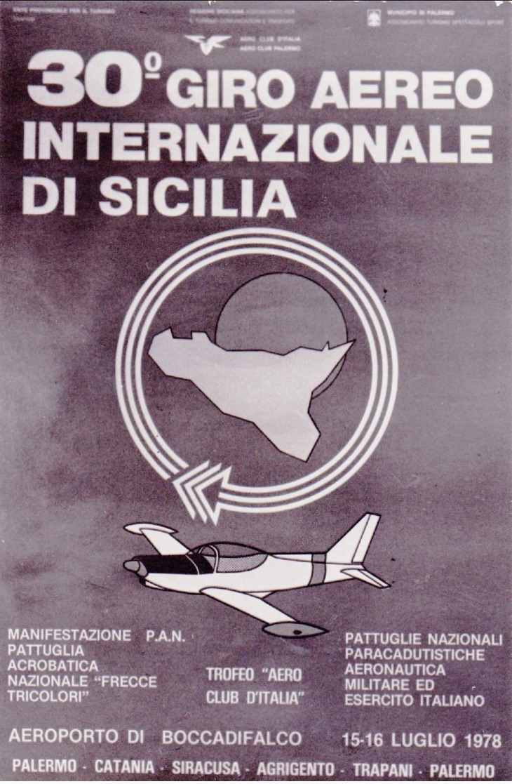 1978- Cartolina Volata Con Aereo Di Gara Numero 1 E Firma Del Pilota Per Il 30� Giro Aereo Internazionale Di Sicilia Tap - 1946-....: Modern Era