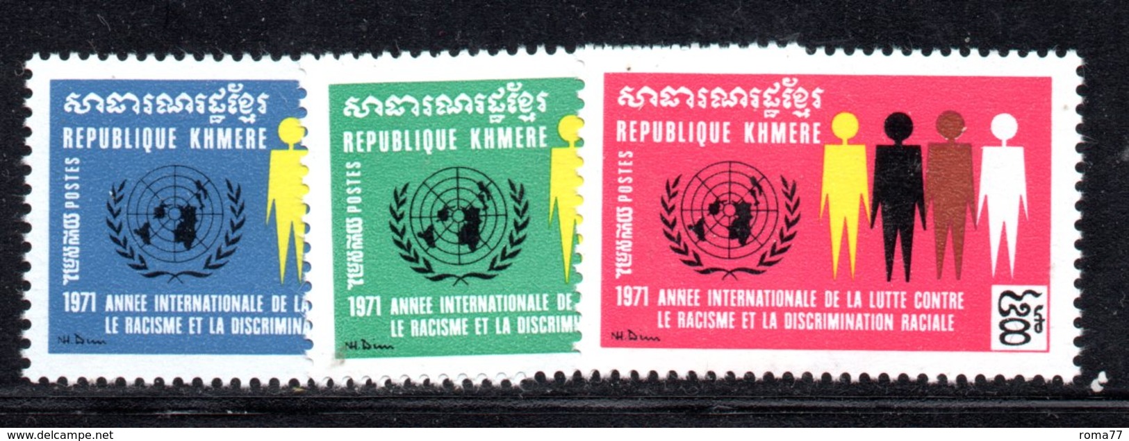 APR1361 - CAMBOGIA KHMER 1971 , Serie Michel N. 292/294  ***  MNH - Cambogia