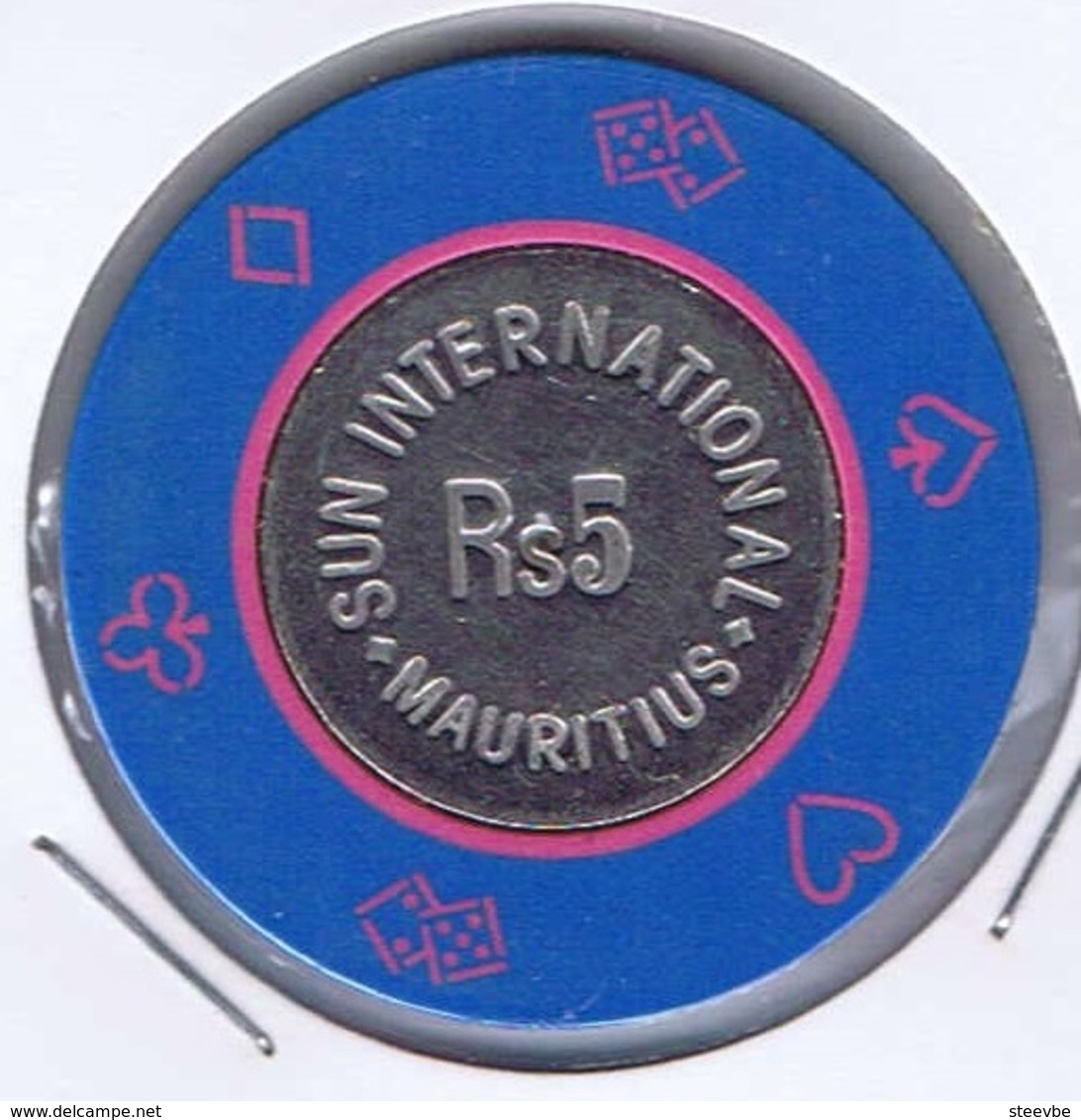 Casino Chip 5 Roupies Sun International Mauritius - Casino