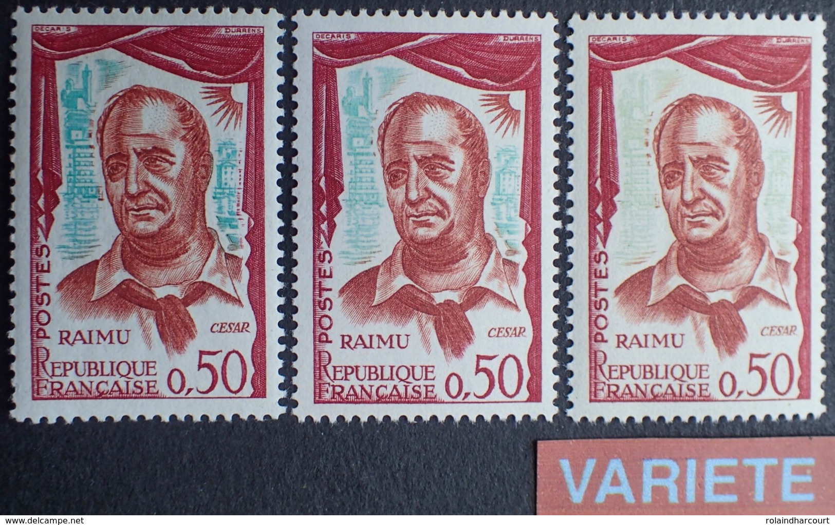 R1949/956 - 1961 - RAIMU - N°1304 NEUFS** - VARIETE ➤➤➤ Vert à Vert Très Pâle - Ongebruikt