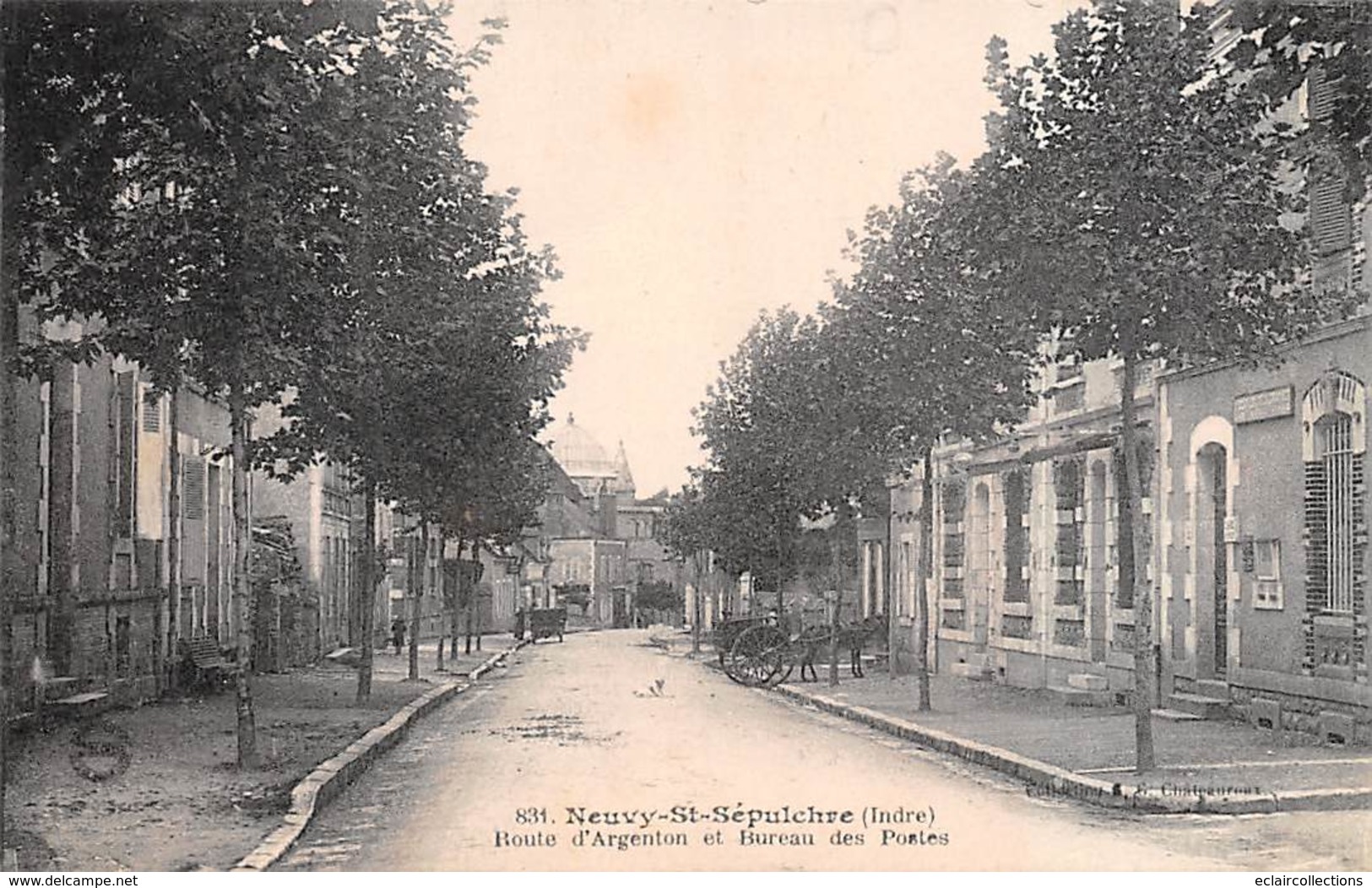 Neuvy St Sépulcre         36      Route D'Argenton Et Bureau De Poste          (voir Scan) - Sonstige & Ohne Zuordnung