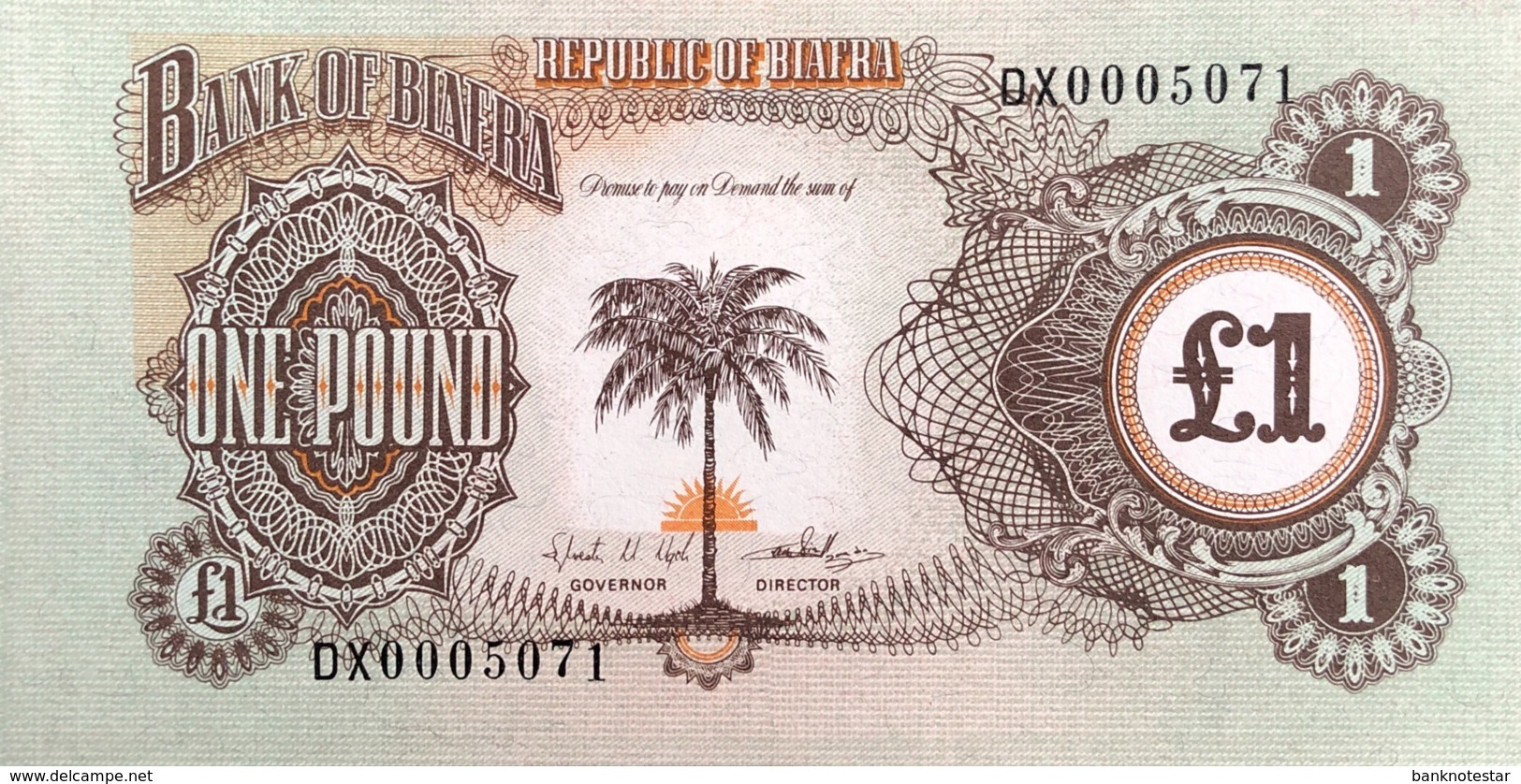 Biafra 1 Pound, P-5a - UNC - Ohne Zuordnung