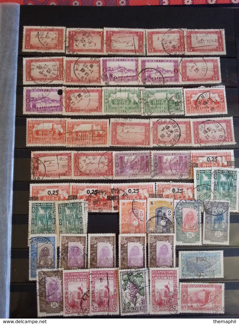 lot n° 643 COLONIES ET DIVERS un vrac en 3 classeurs