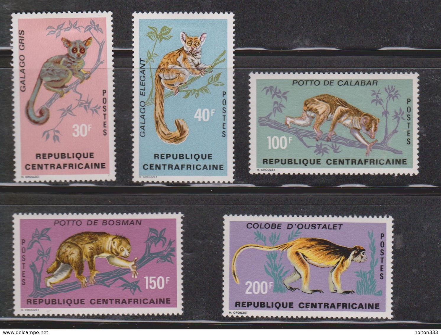 CENTRAL AFRICAN REPUBLIC  Scott # 142-6 MH - Potto Calago Etc. - Central African Republic