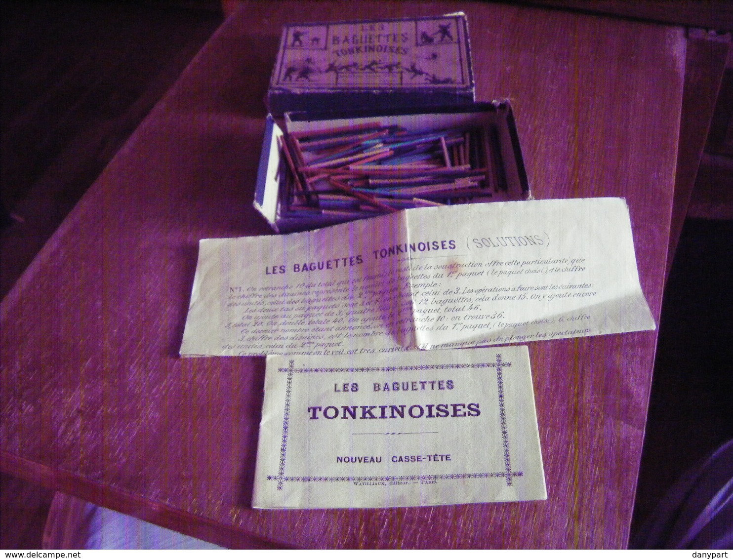 JEU ANCIEN LES BAGUETTES TONKINOISES CASSE TETE WATILLIAUX PARIS Vers 1900 COMPLET - Toy Memorabilia