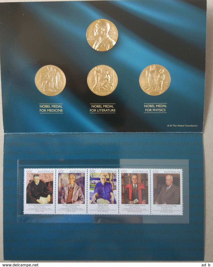 Australia 2012. Australian Nobel Prize Winners. Stamp Set In A Souvenir Folder. MNH - Nuovi