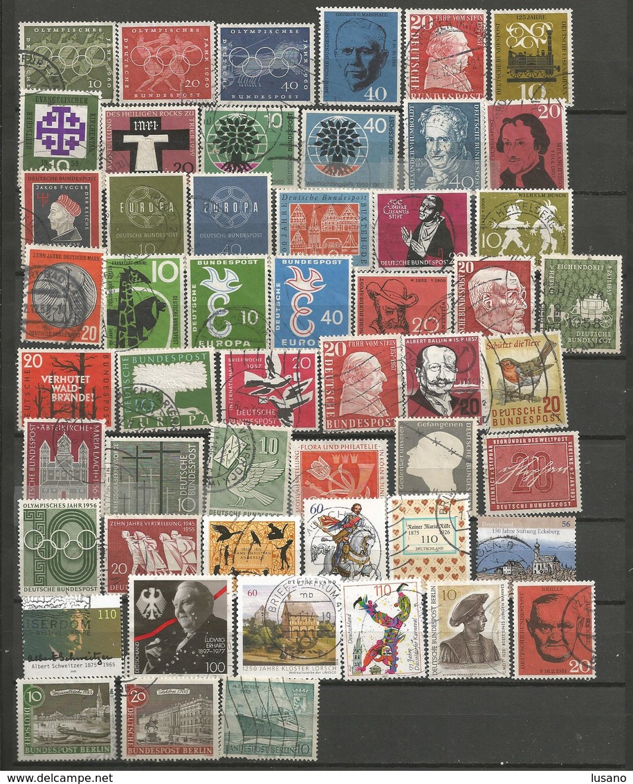 Allemagne Fédérale - 600 Timbres GF Oblitérés Tous Différents - Collections (without Album)