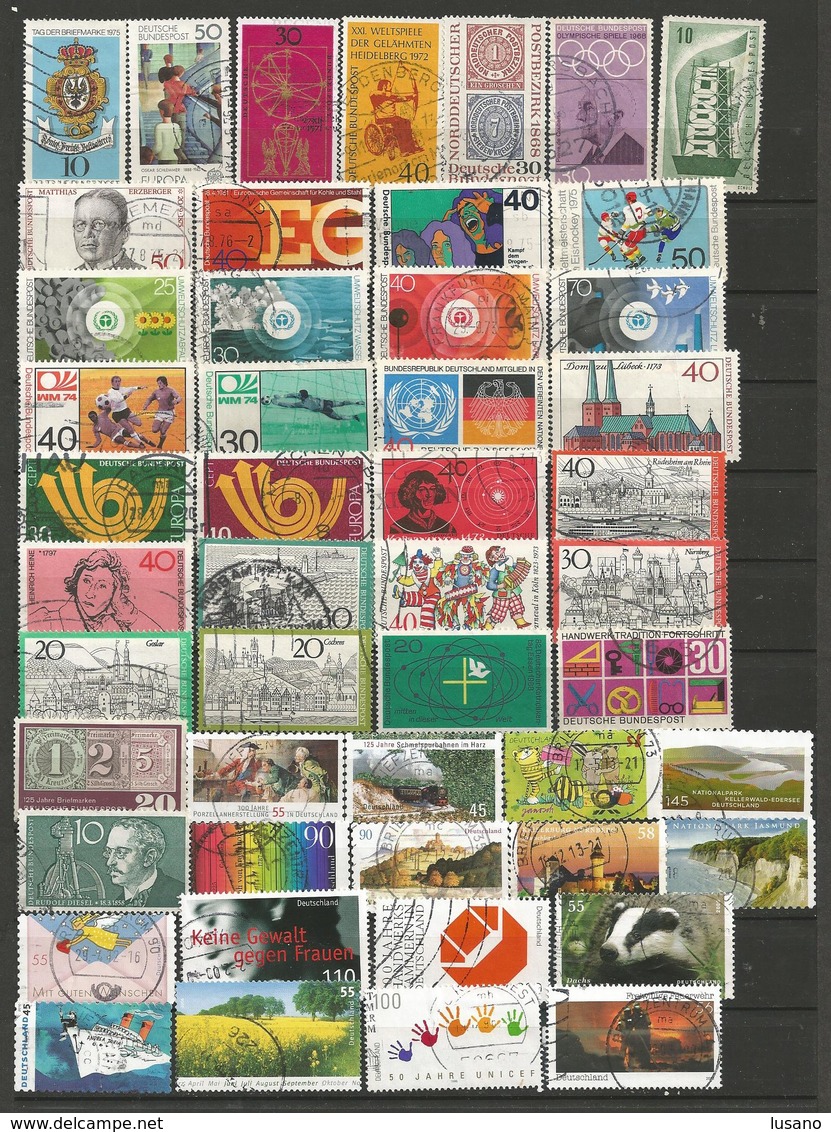 Allemagne Fédérale - 600 Timbres GF Oblitérés Tous Différents - Collections (without Album)