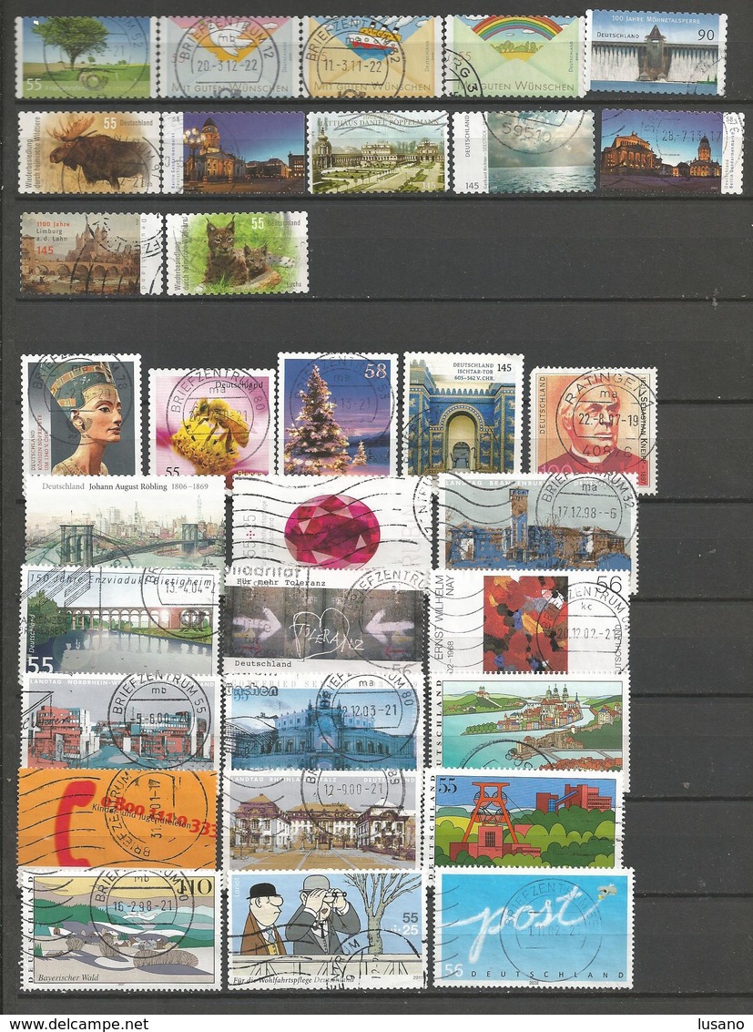 Allemagne fédérale - 600 timbres GF oblitérés tous différents