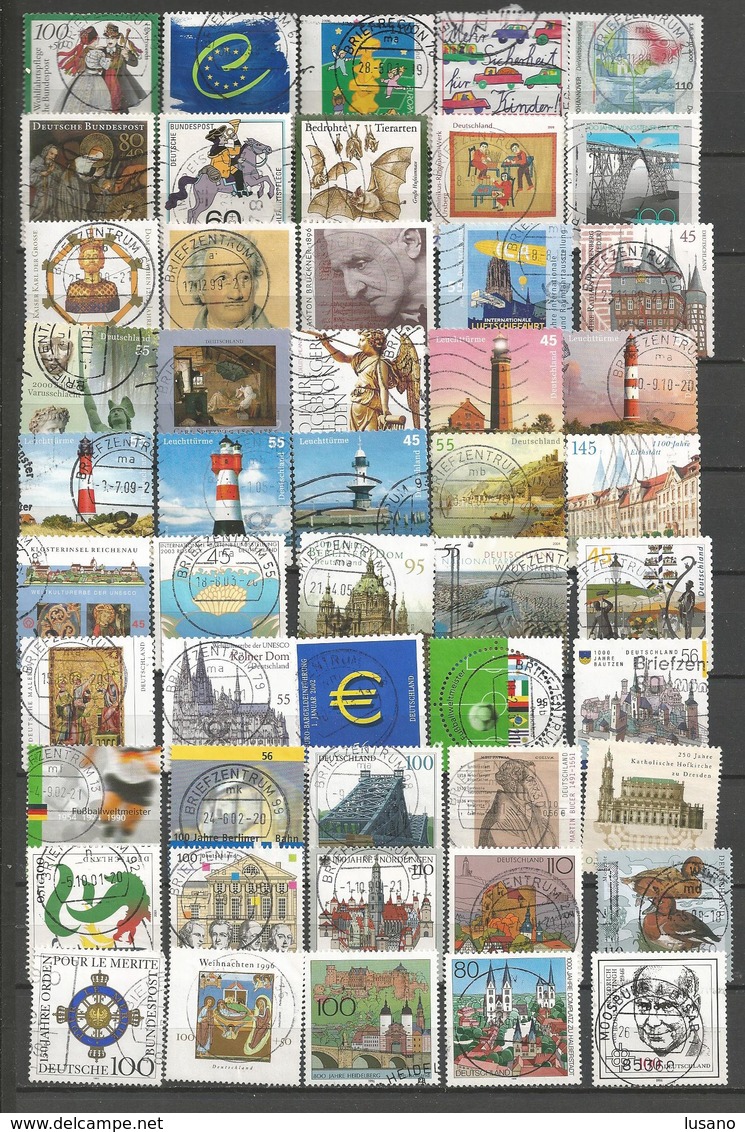 Allemagne fédérale - 600 timbres GF oblitérés tous différents