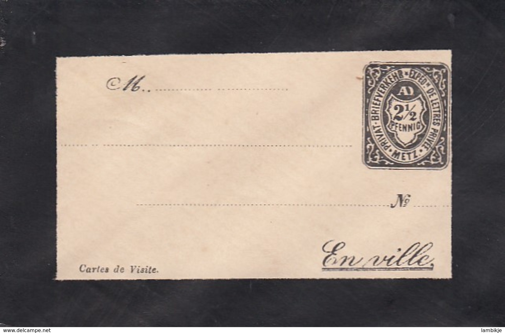 Deutsches Reich Metz Privat Brief 1895 - Privatpost