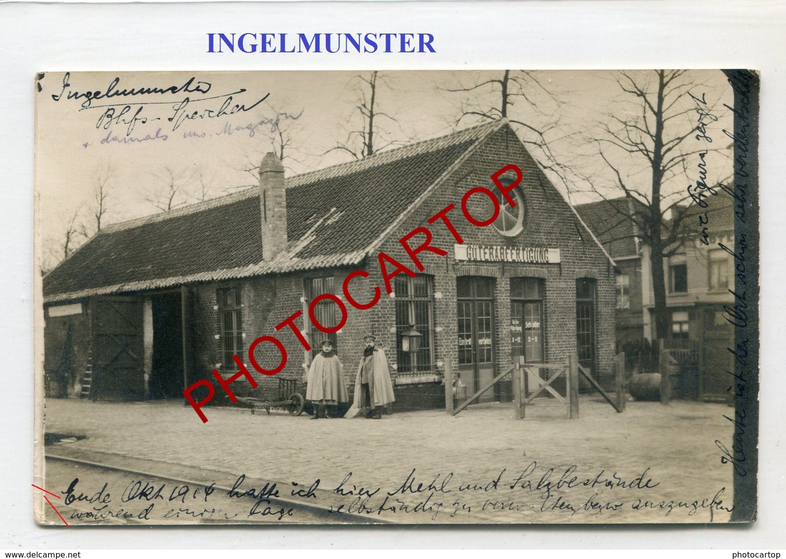 INGELMUNSTER-Gare De Marchandises-Güterbahnhof-CARTE PHOTO Allemande-Guerre 14-18-1WK-BELGIEN-Flandern- - Ingelmunster