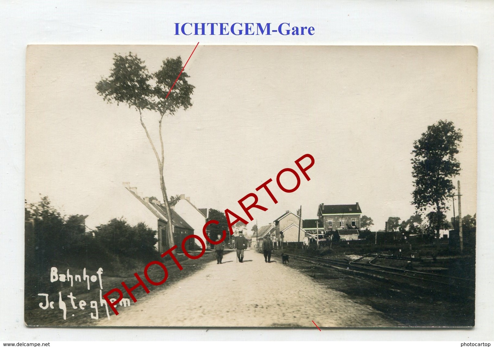 ICHTEGEM-Gare-CARTE PHOTO Allemande-Guerre 14-18-1WK-BELGIEN-Flandern- - Ichtegem