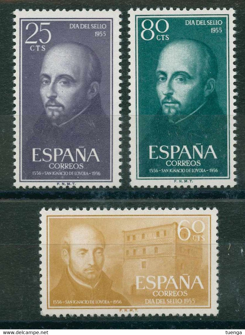 España 1955 Edifil 1166/68 ** - IV Centenario De La Muerte De San Ignacio De Loyola. - Nuevos