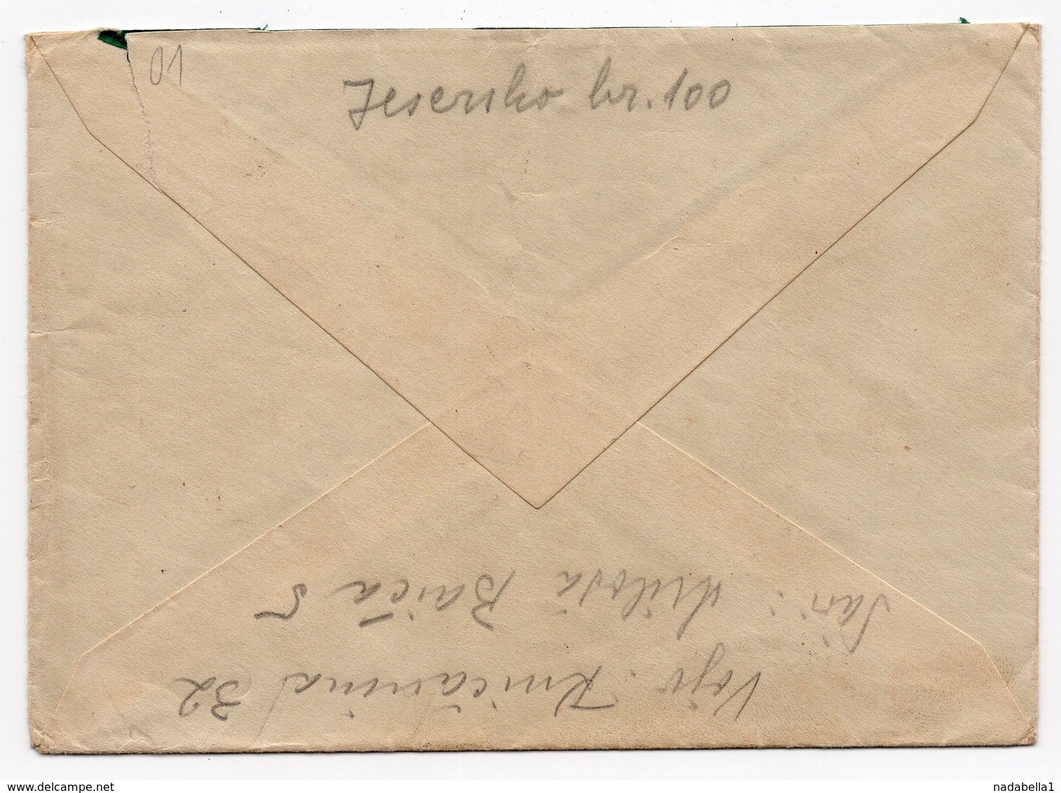 1947 YUGOSLAVIA, SLOVENIA, TPO 72 BOHINJSKA BISTRICA- LJUBLJANA TO NOVI VRBAS, SERBIA - Covers & Documents