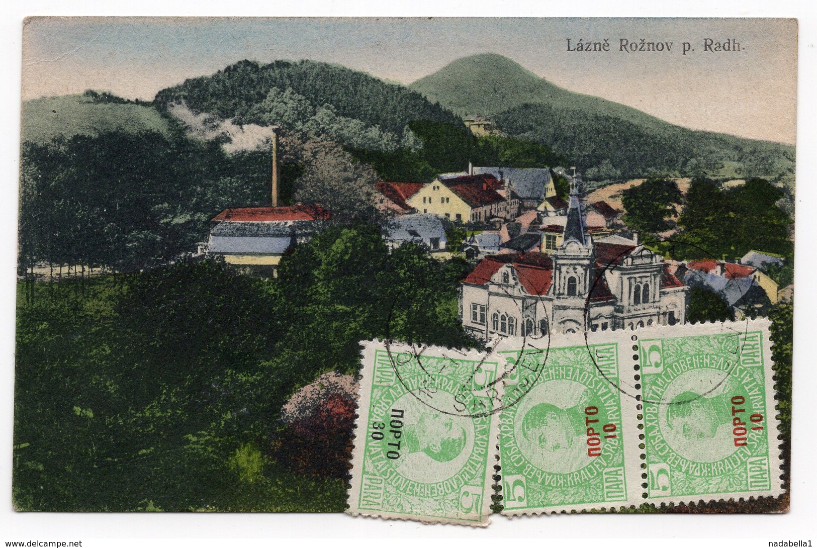 1921 CZECHOSLOVAKIA, LAZNE ROZNOV TO SARAJEVO, YUGOSLAVIA, POSTAGE DUE IN SARAJEVO - Postage Due
