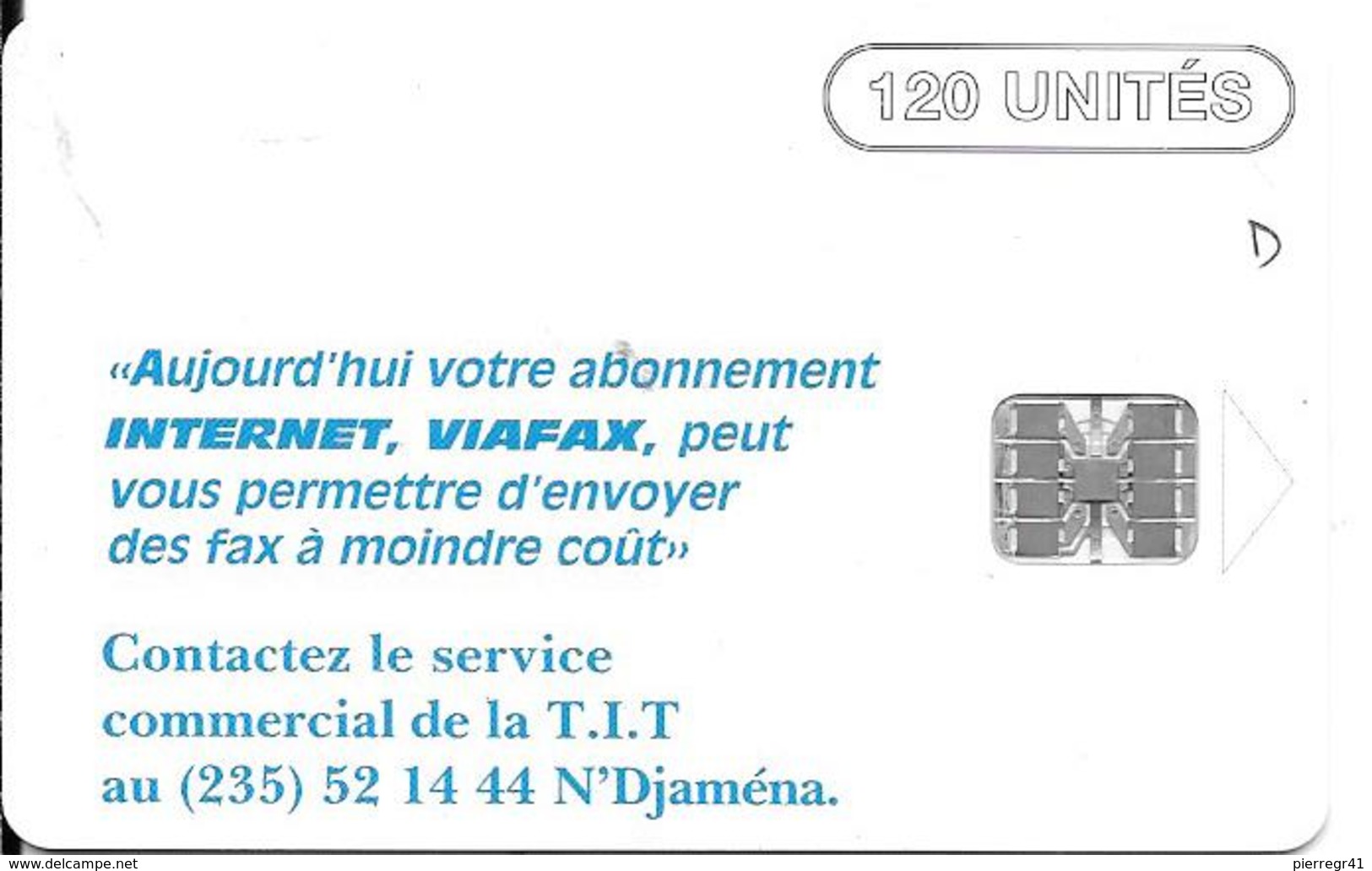 CARTE-PUCE-TCHAD-120U-SC7-1998 -Schlum-INTERNET PUBLICITE-TBE-RARE - Tchad