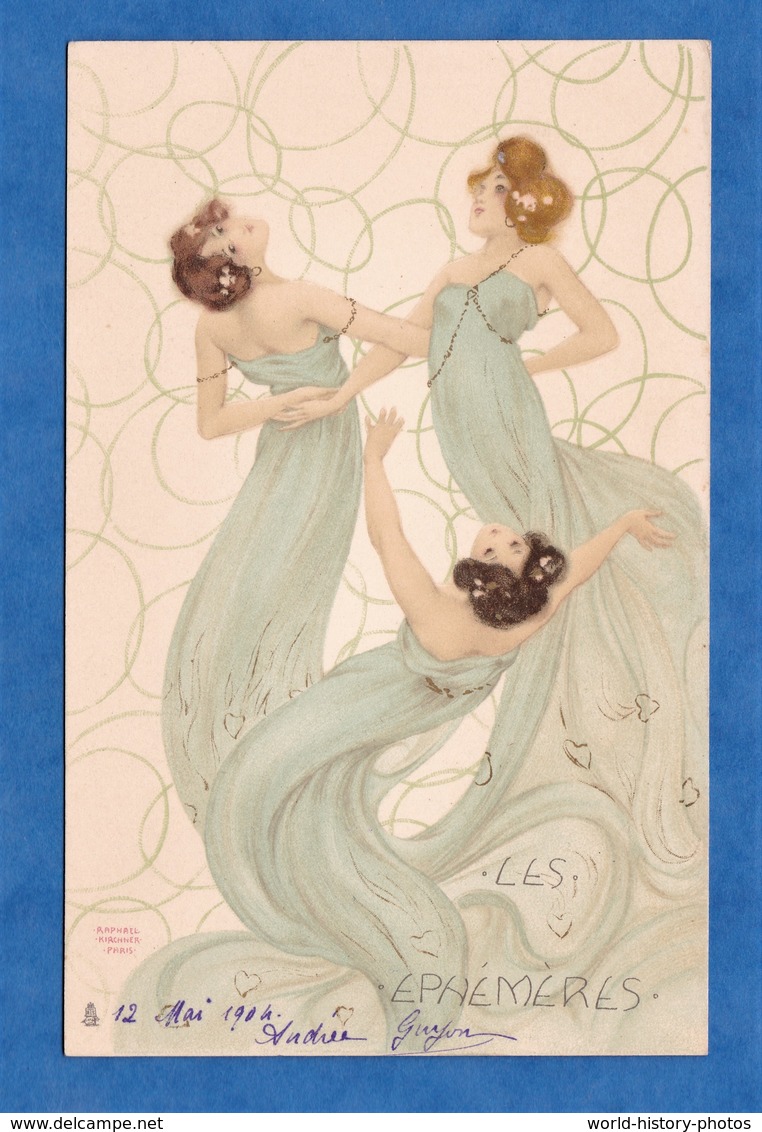 3 CPA Illustrées Par Raphael KIRCHNER - Les EPHEMERES - TOP - Art Nouveau Illustrateur Art - Kirchner, Raphael