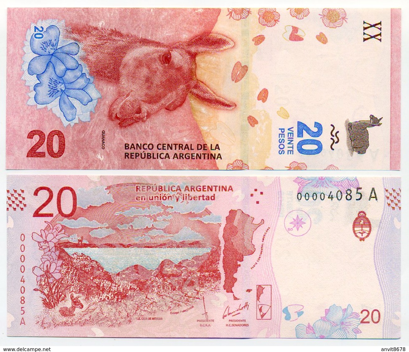 ARGENTINA  20  PESOS  2017  UNC - Argentine