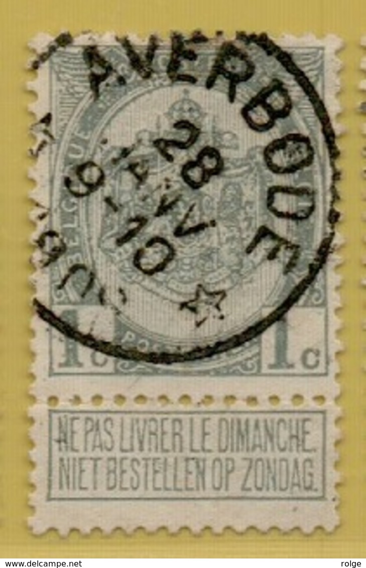 MW-3550     *  AVERBODE   *    OCB 81    Sterstempel    COBA    + 30 - 1893-1907 Wappen