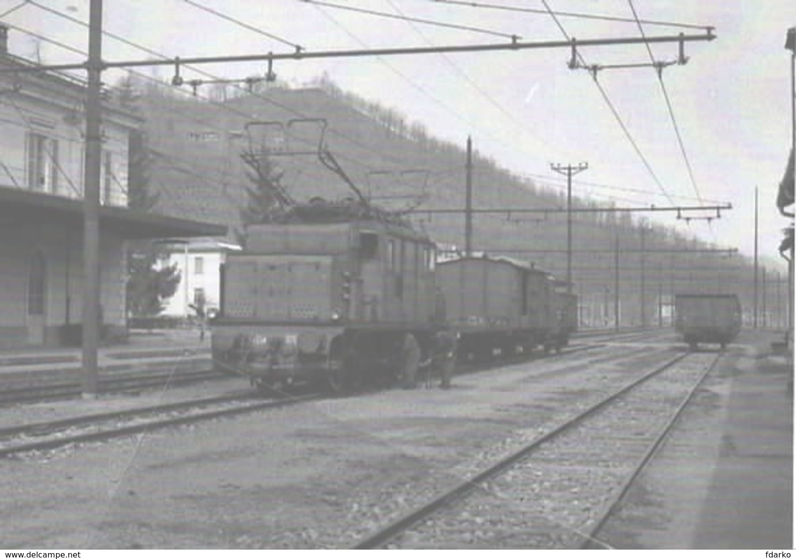 379 FS E.554.070 Stazione Robilante Cuneo Railroad Trein Railways Treni - Gares - Avec Trains