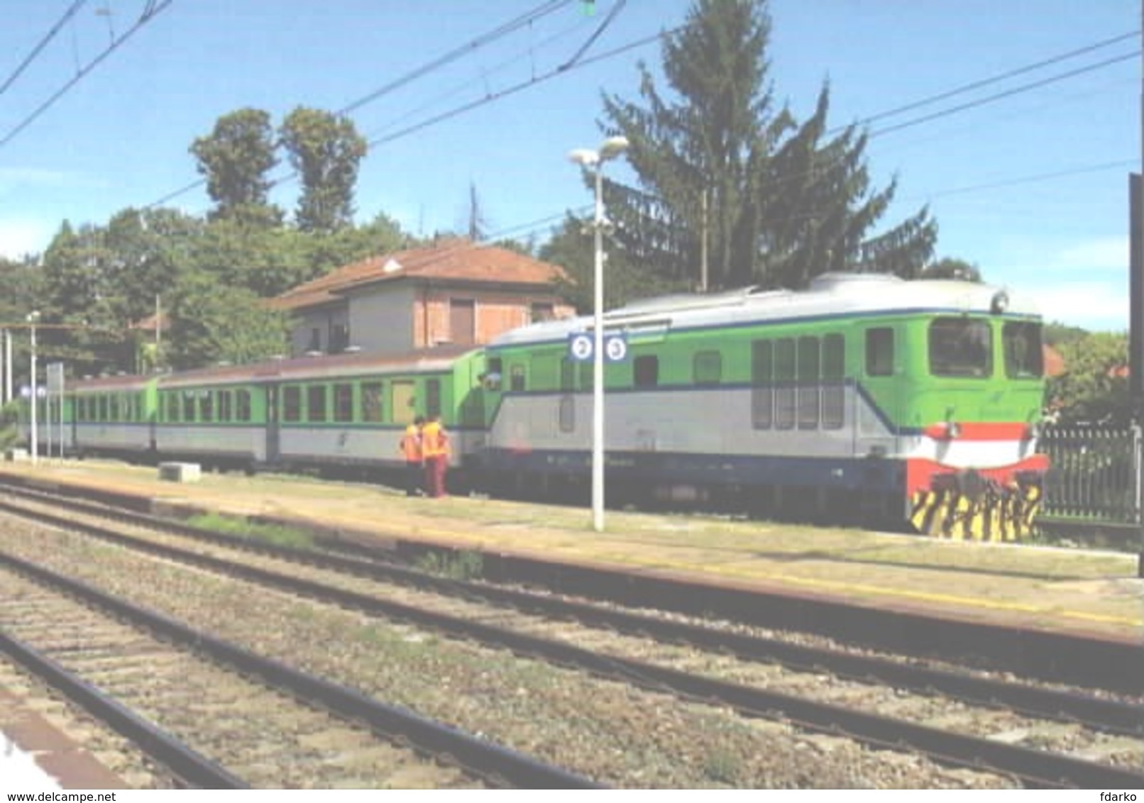 372 FNM D 343.1034 Stazione Camnago Varese Railroad Trein Railways Treni - Stazioni Con Treni