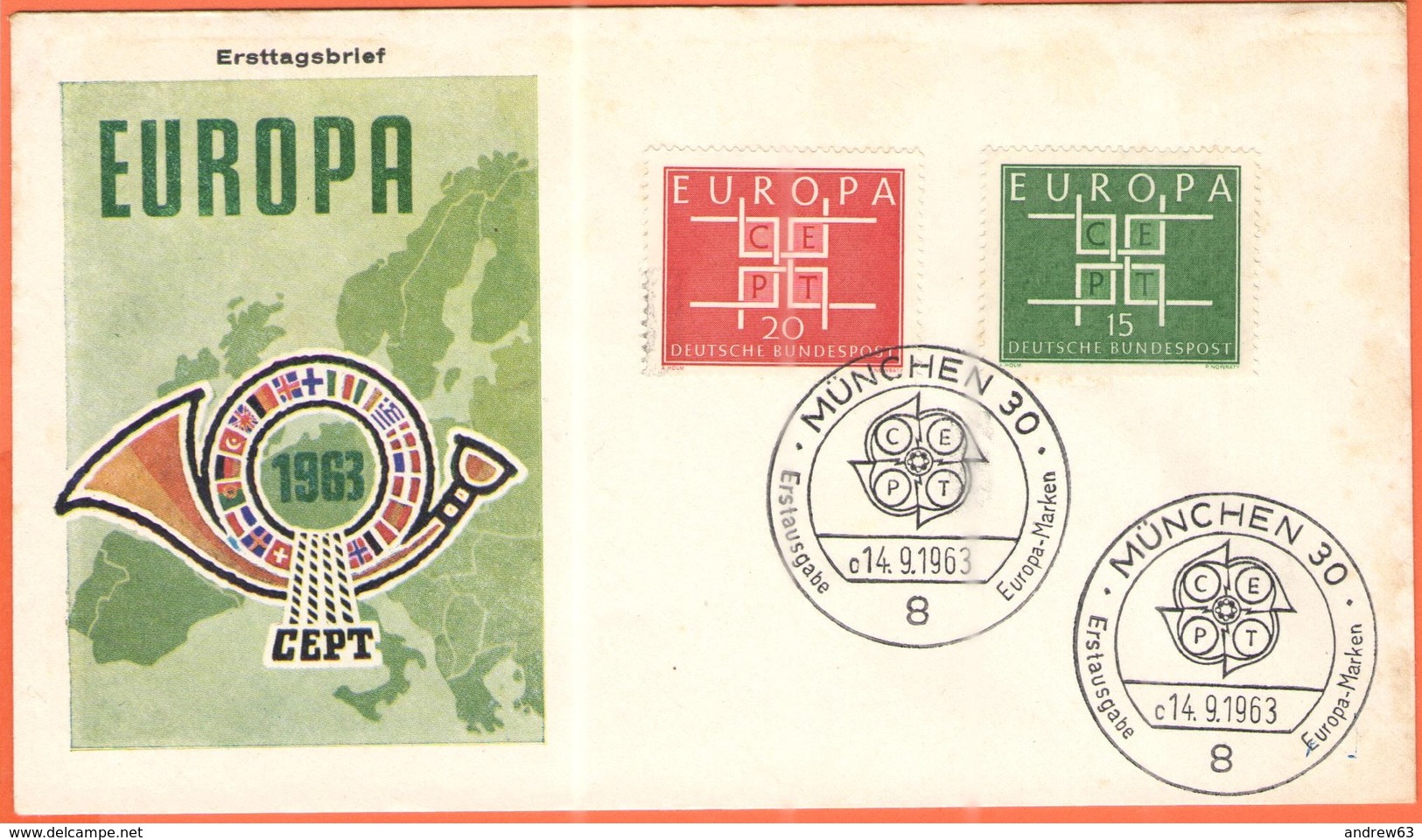 GERMANIA - GERMANY - Deutschland - ALLEMAGNE - 1963 - Europa Cept - München - FDC - 1963