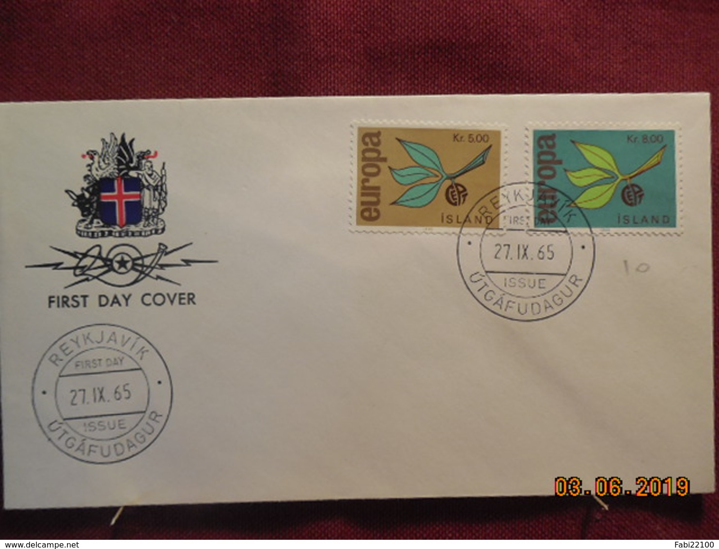 FDC De 1965 D'Islande ( EUROPA) - FDC