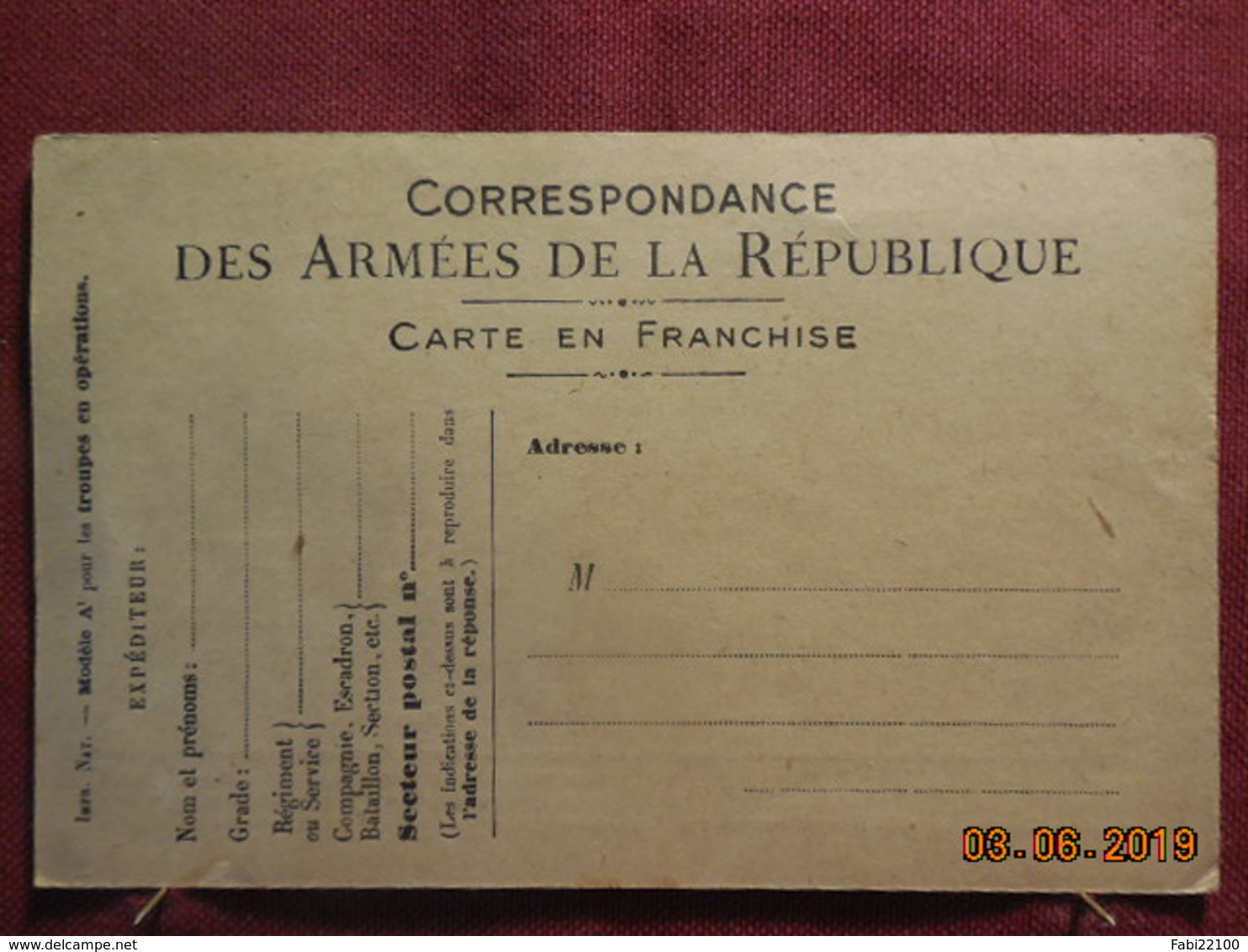Carte De Correspondance Non Circulée Avec Illustration Au Dos - Lettres & Documents
