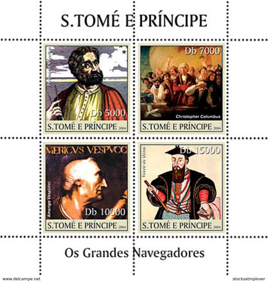 Sao Tome 2004 Navigators,Vasco Da Gama - Sao Tome And Principe