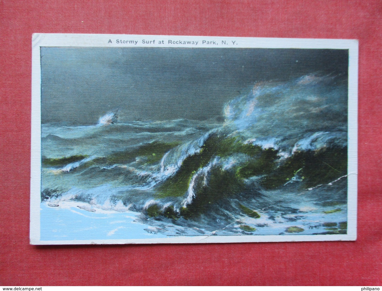 Stormy Surf At Rockaway Park   - New York > Long Island   Ref 3401 - Long Island