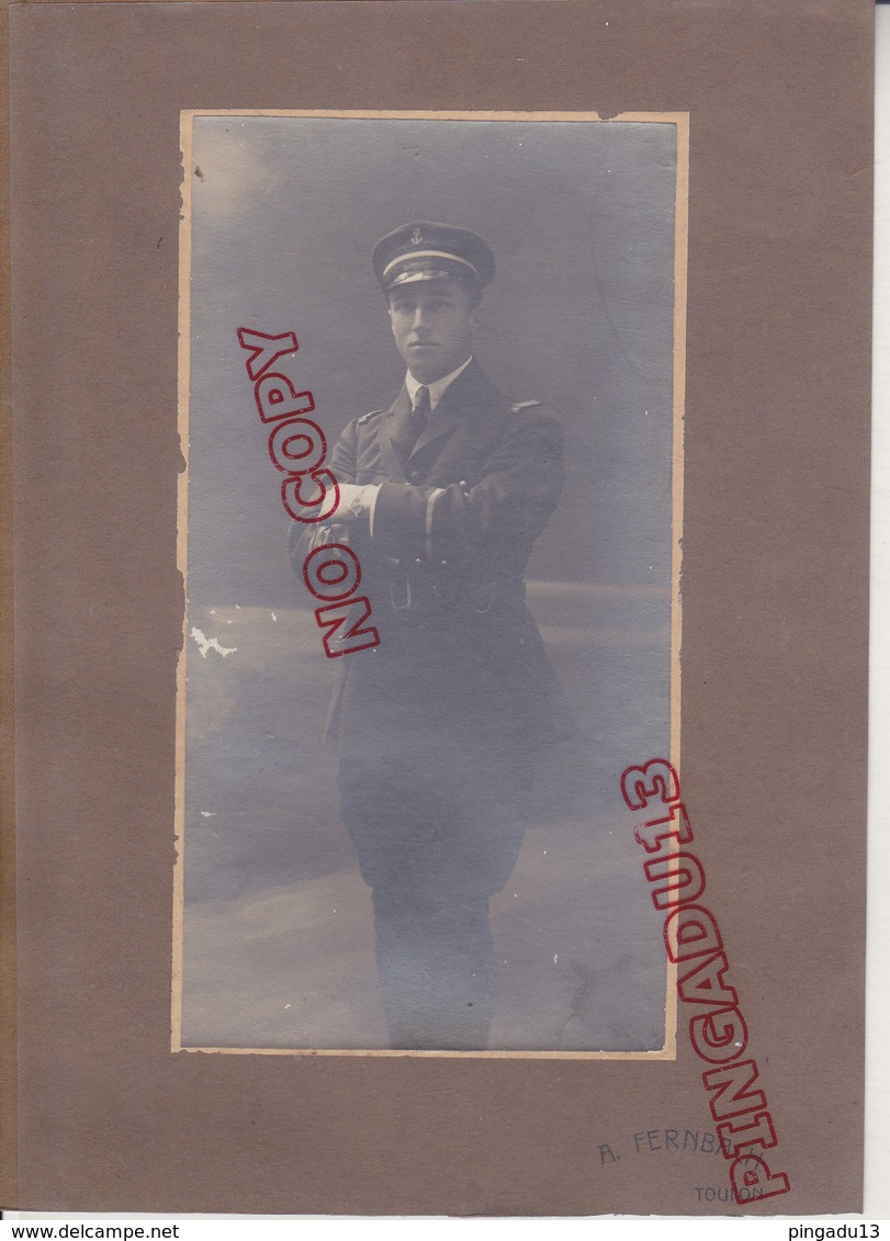 Au Plus Rapide Photo Beau Format Photographe Fernbach Toulon Officier Marine Nationale - Guerre, Militaire