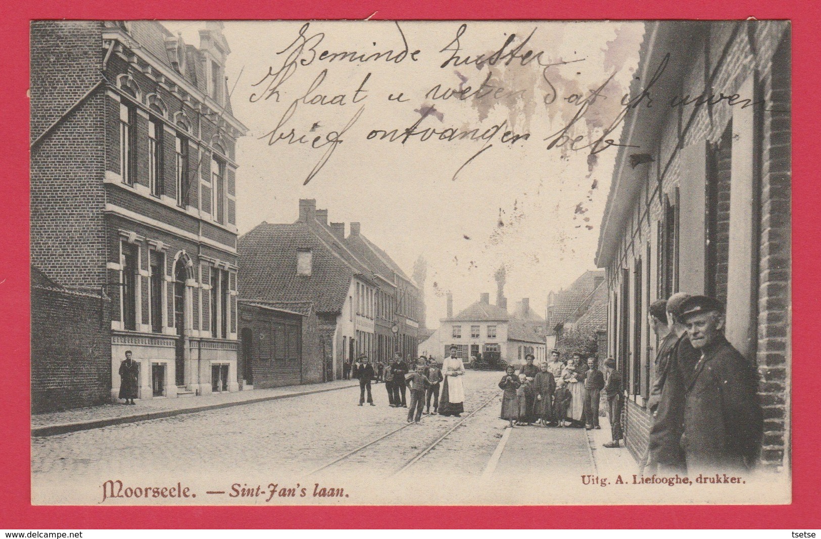 Moorsele - Sint-Jan's Laan ... Geanimeerd - 1907 ( Verso Zien ) - Wevelgem