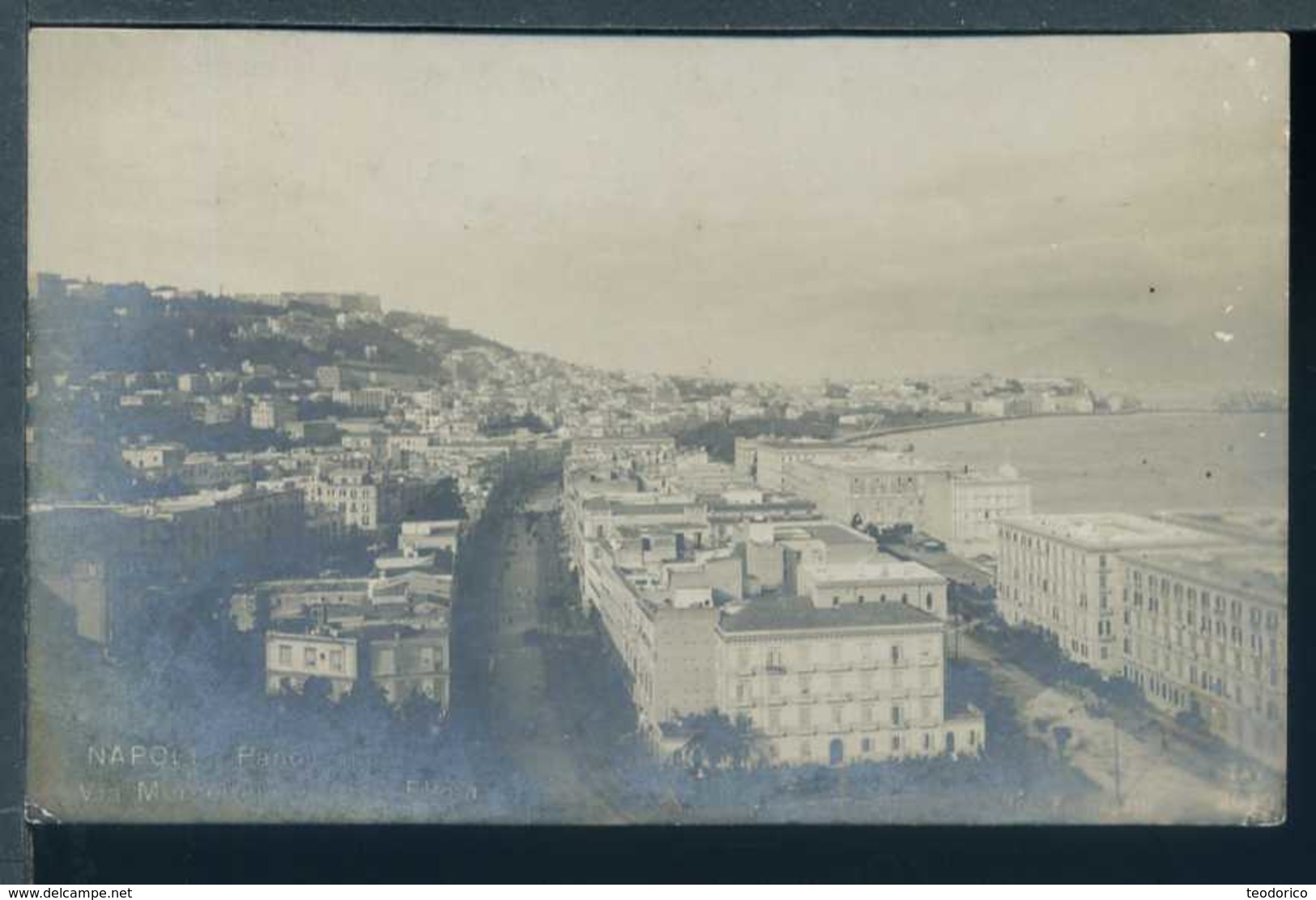 Napoli - Panorama - Via Margellina - Fotografica - Viaggiata 1910 - Rif. 19498 - Napoli