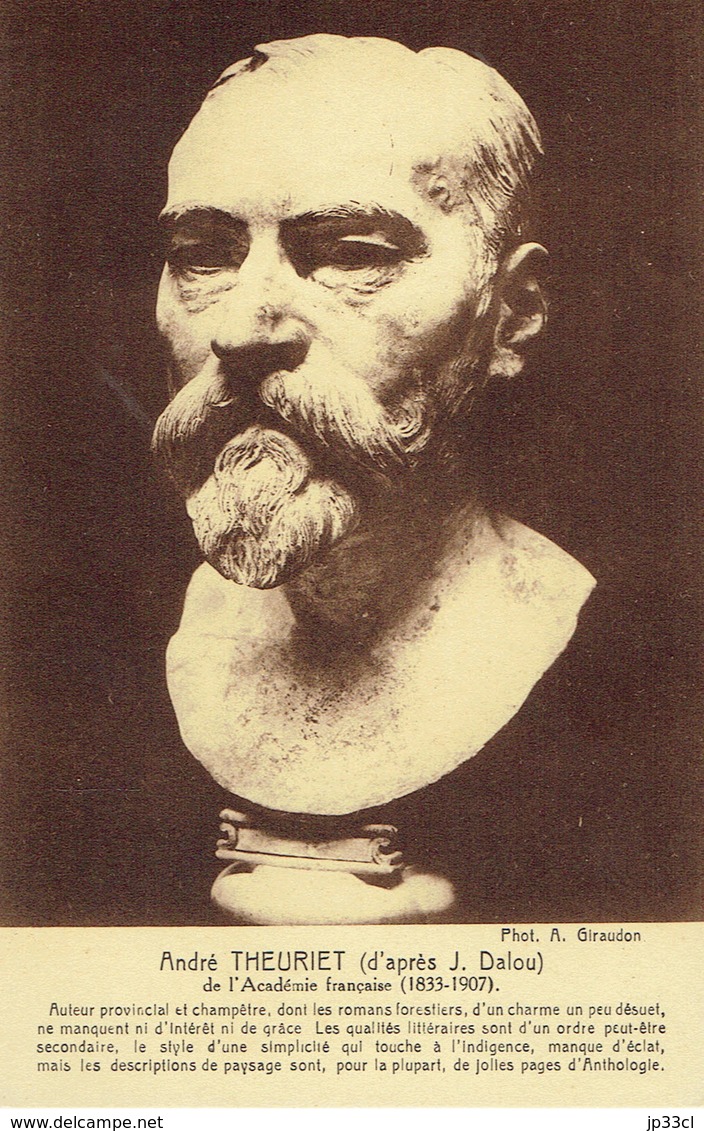 Portrait D'André Theuriet De L'Académie Française, D'après J. Dalou (1833-1907) - Ecrivains