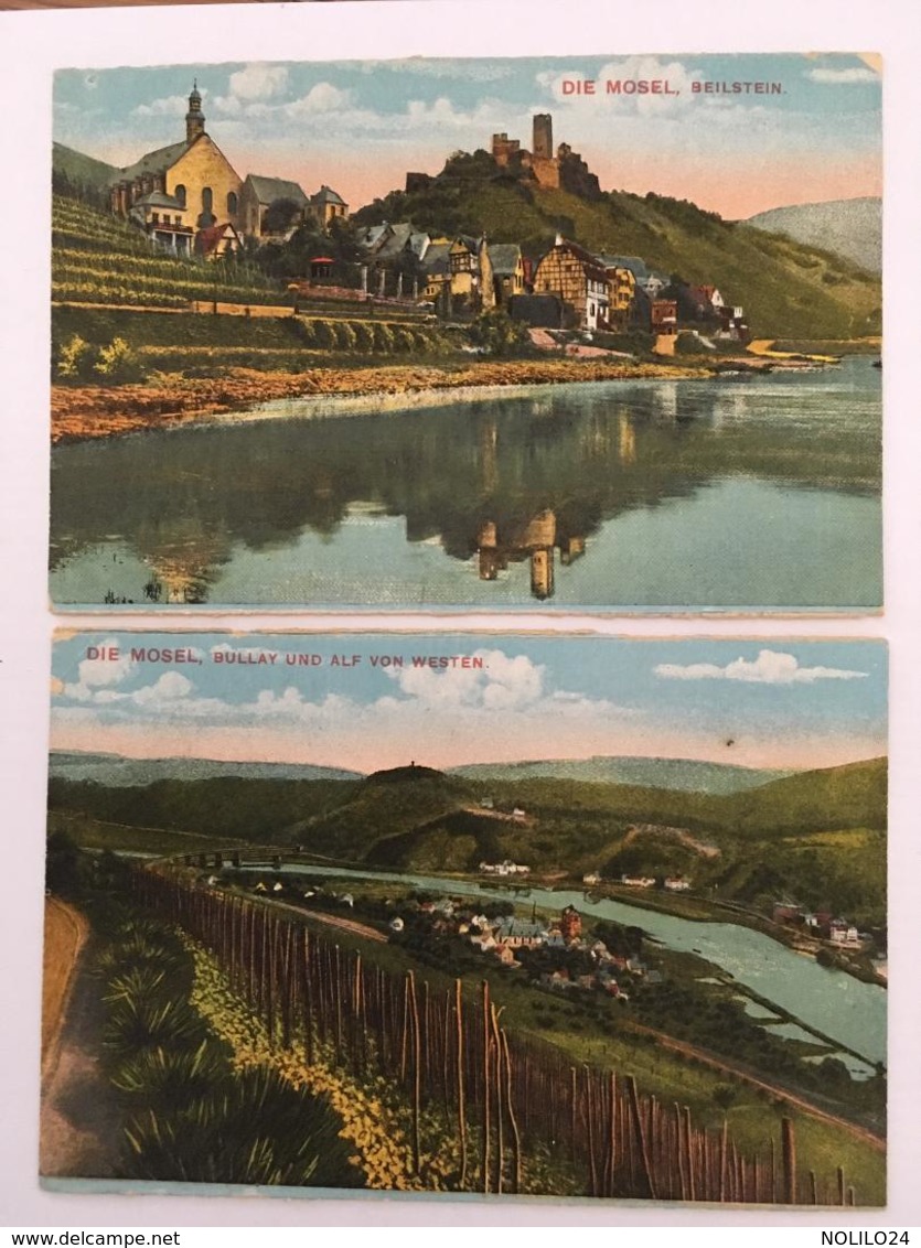 2 CPA, DIE MOSEL : BULLAY UND ALF VON WESTEN & BEILSTEIN, Non écrites - Alf-Bullay