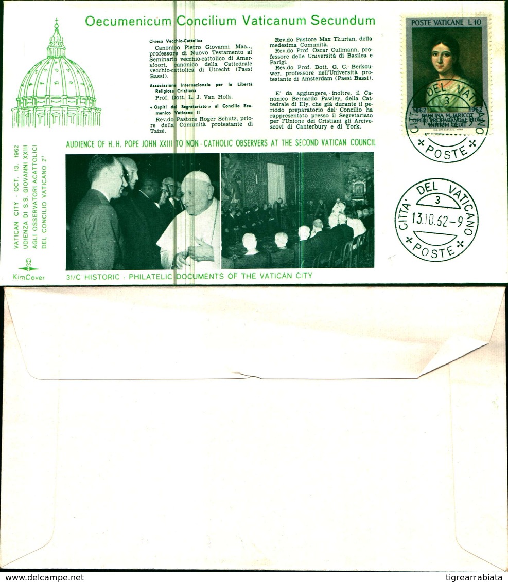 12088a)F.D.C.serie Kim Cover Concilio Vaticano II-13-10-62 - FDC